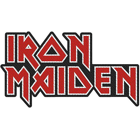Iron Maiden tkaná nášivka PES 100x50 mm, Logo Cut Out