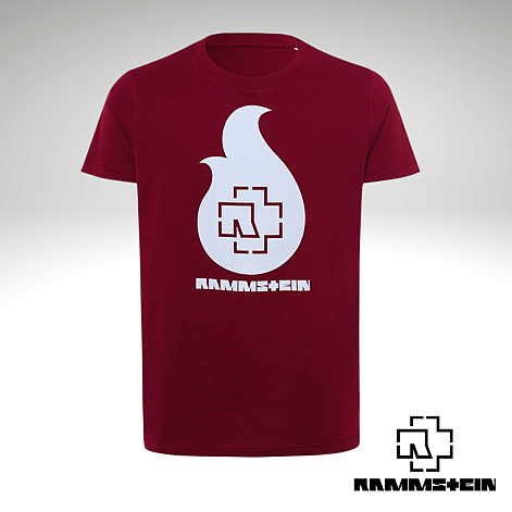 Rammstein tričko, Flamme Burgundy Red, dětské