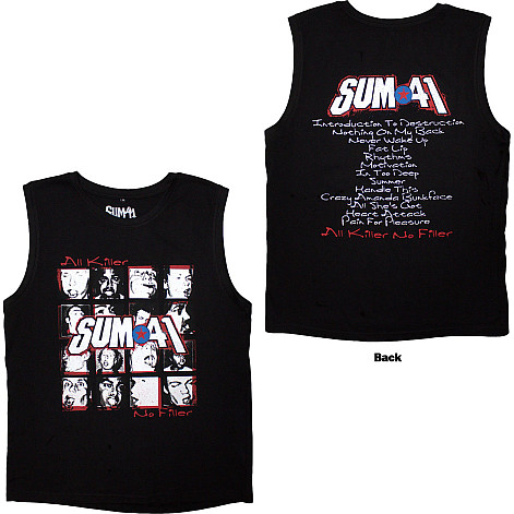 Sum 41 tílko, All Killer No Filler Tracklist BP Black, pánské