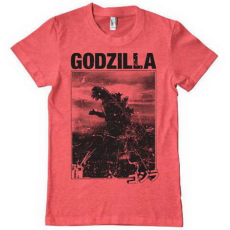 Godzilla tričko, Godzilla Vintage Red Heather, pánské