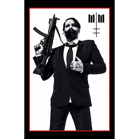 Marilyn Manson textilní banner 68cm x 106cm, Machine Gun
