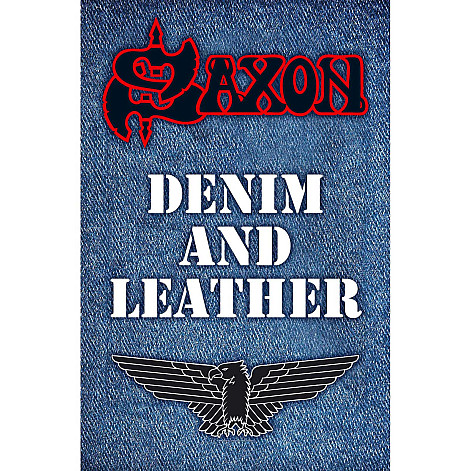 Saxon textilní banner 70 cm x 106 cm, Denim & Leather