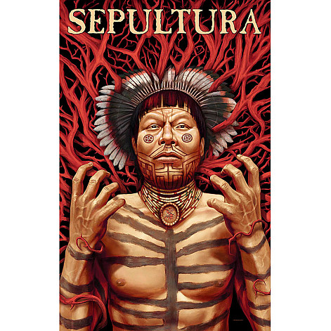 Sepultura textilní banner PES 70cm x 106cm, Roots