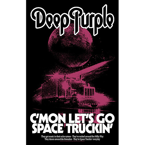 Deep Purple textilní banner PES 70cm x 106cm, Space Truckin'