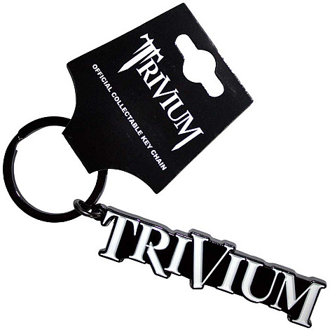 Trivium kovová klíčenka 65 mm, Logo Black Zinc