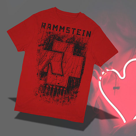 Rammstein tričko, Sechs Herzen BP Red, pánské
