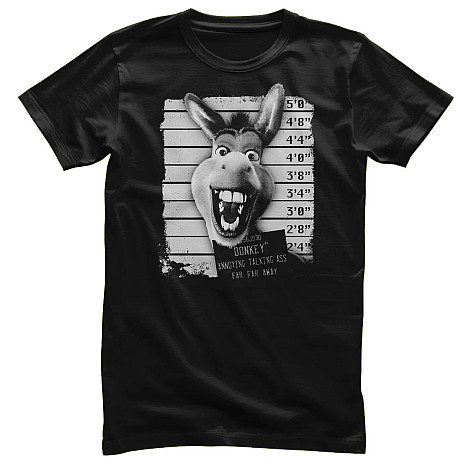 Shrek tričko, Donkey MugShot Black, pánské