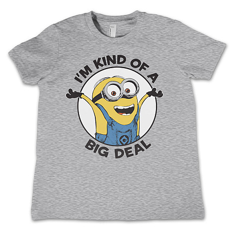 Despicable Me tričko, I'm Kind Of A Big Deal Kids Grey, dětské