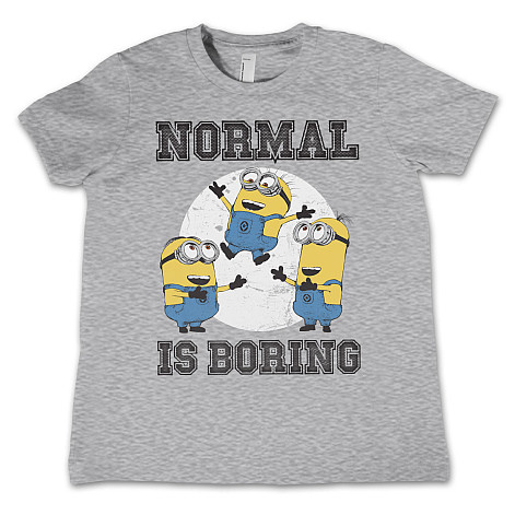 Despicable Me tričko, Normal Life Is Boring Kids Grey, dětské