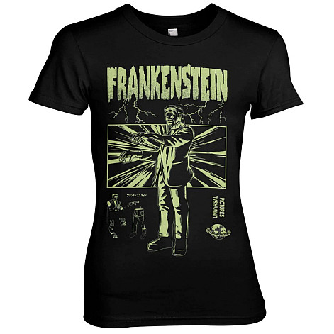 Frankenstein tričko, Retro Girly Black, dámské