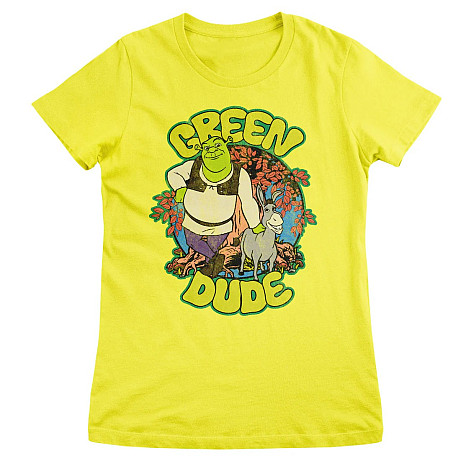Shrek tričko, The Green Dude Girly Yellow, dámské