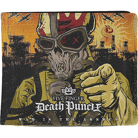 Five Finger Death Punch peněženka PU 11 x 10 x 1 cm, War Is The Answer Black