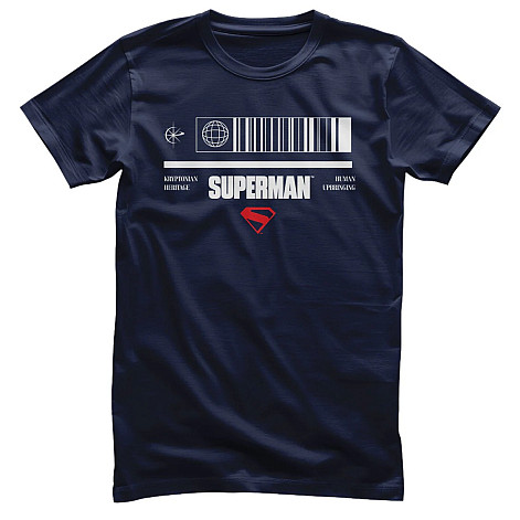 Superman tričko, Barcode Navy, pánské