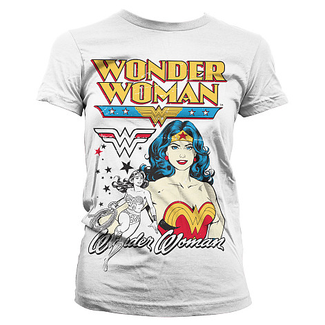 Wonder Woman tričko, Posing Wonder Woman Girly White, dámské