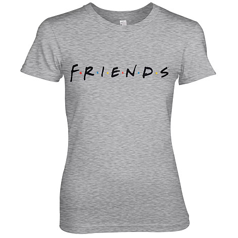 Friends tričko, Friends Logo Girly Heather Grey, dámské