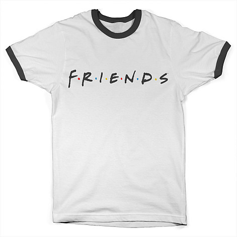 Friends tričko, Logo Ringer Tee White, pánské