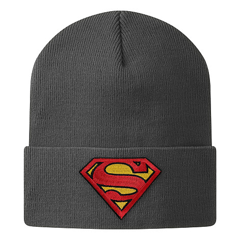 Superman zimní kulich, Organic Cotton Onesize Dark Grey