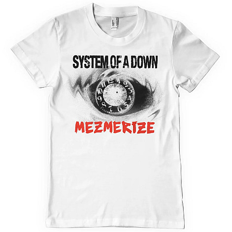 System Of A Down tričko, Mezmerize Clock White, pánské