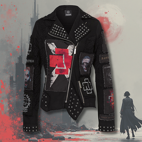 Rammstein bunda, Metal Patches Zip BP Black, dámská