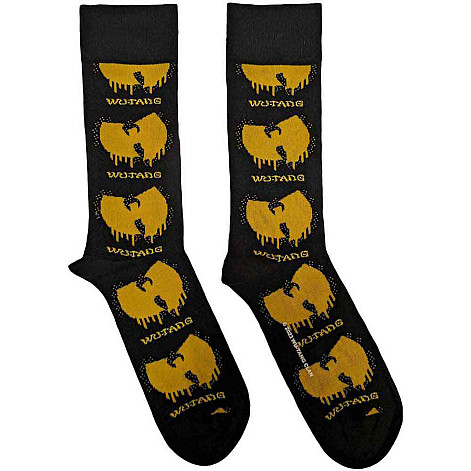 Wu-Tang Clan ponožky, Dripping Logo Black, unisex - velikost 4 až 7 (36 až 40 EU)