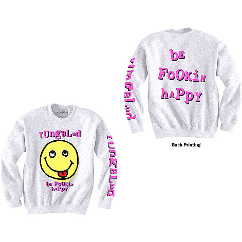 Yungblud mikina, Raver Smile Sweatshirt BP White, pánská