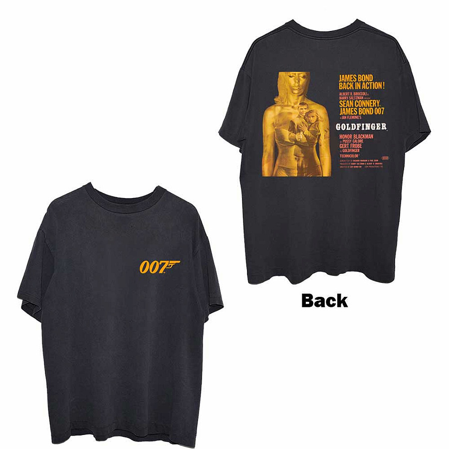 James Bond 007 tričko, Goldfinger Movie Poster BP Black, pánské, velikost L