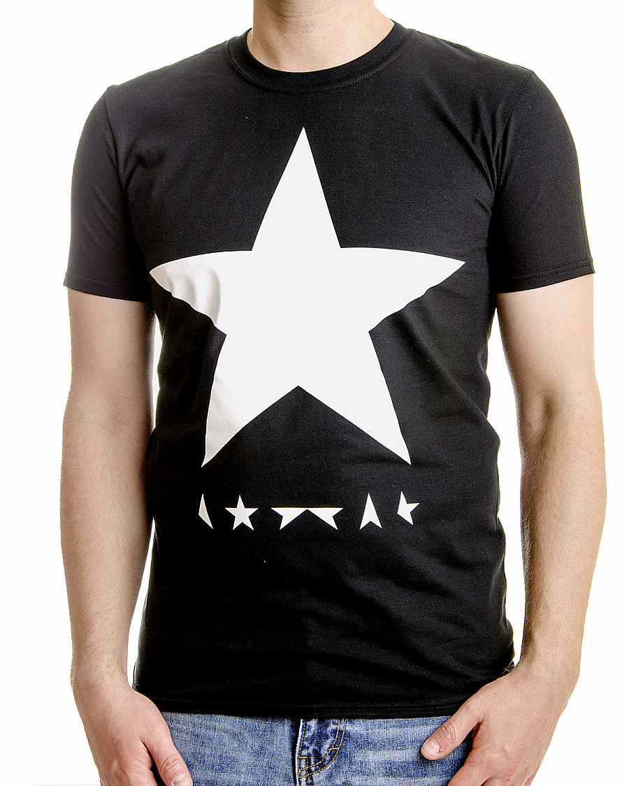 David Bowie tričko, Blackstar (White Star On Black), pánské, velikost XL