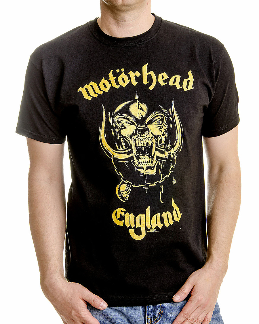 Motorhead tričko, England Classic Gold, pánské, velikost M