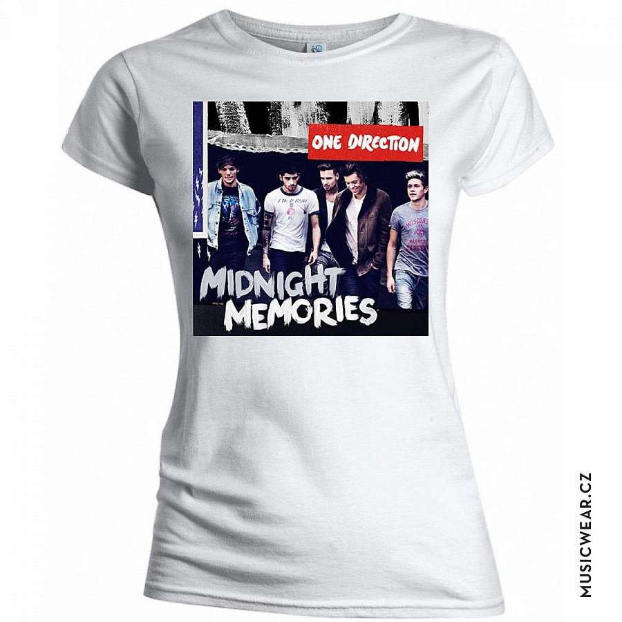 One Direction tričko, Midnight Memories White, dámské, velikost M