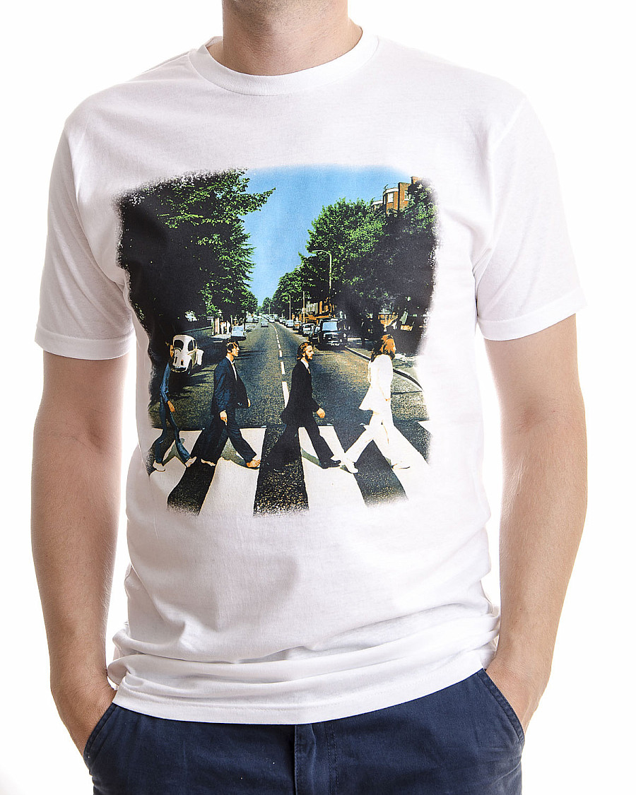 The Beatles tričko, Abbey Road White, pánské, velikost XL velikost XL nemá potisk na zádech