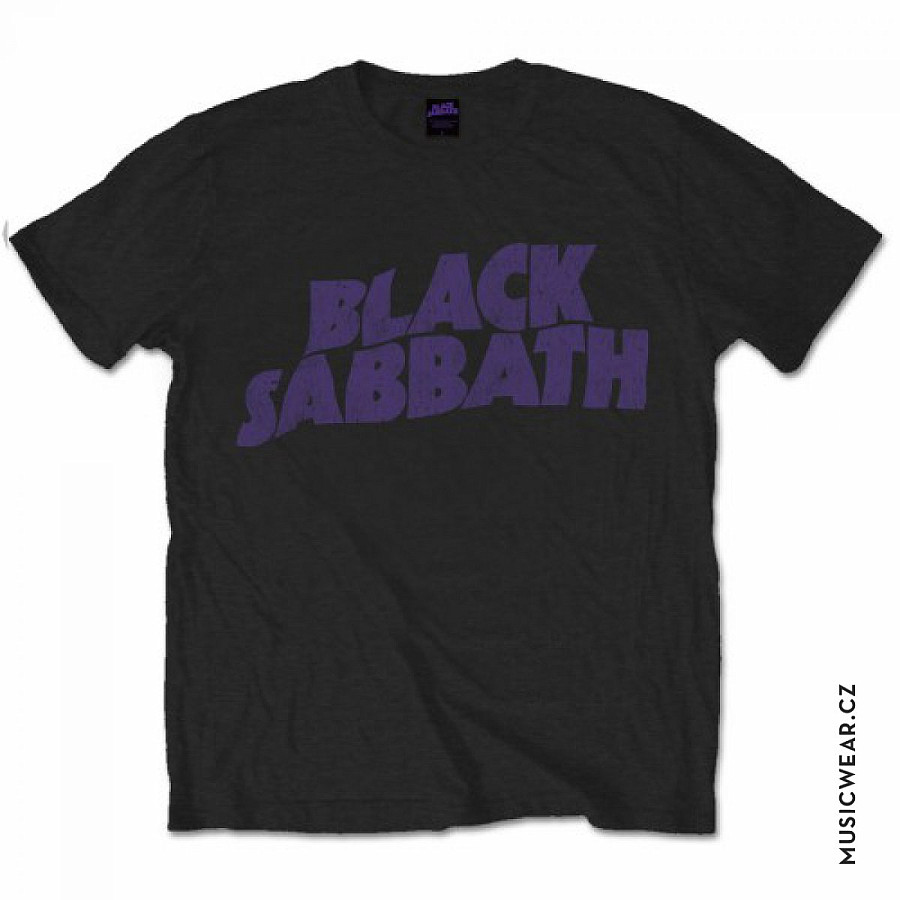 Black Sabbath tričko, Wavy Logo Vintage, pánské, velikost S