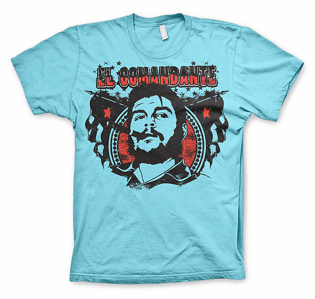 Che Guevara tričko, El Comandante Skyblue, pánské, velikost M