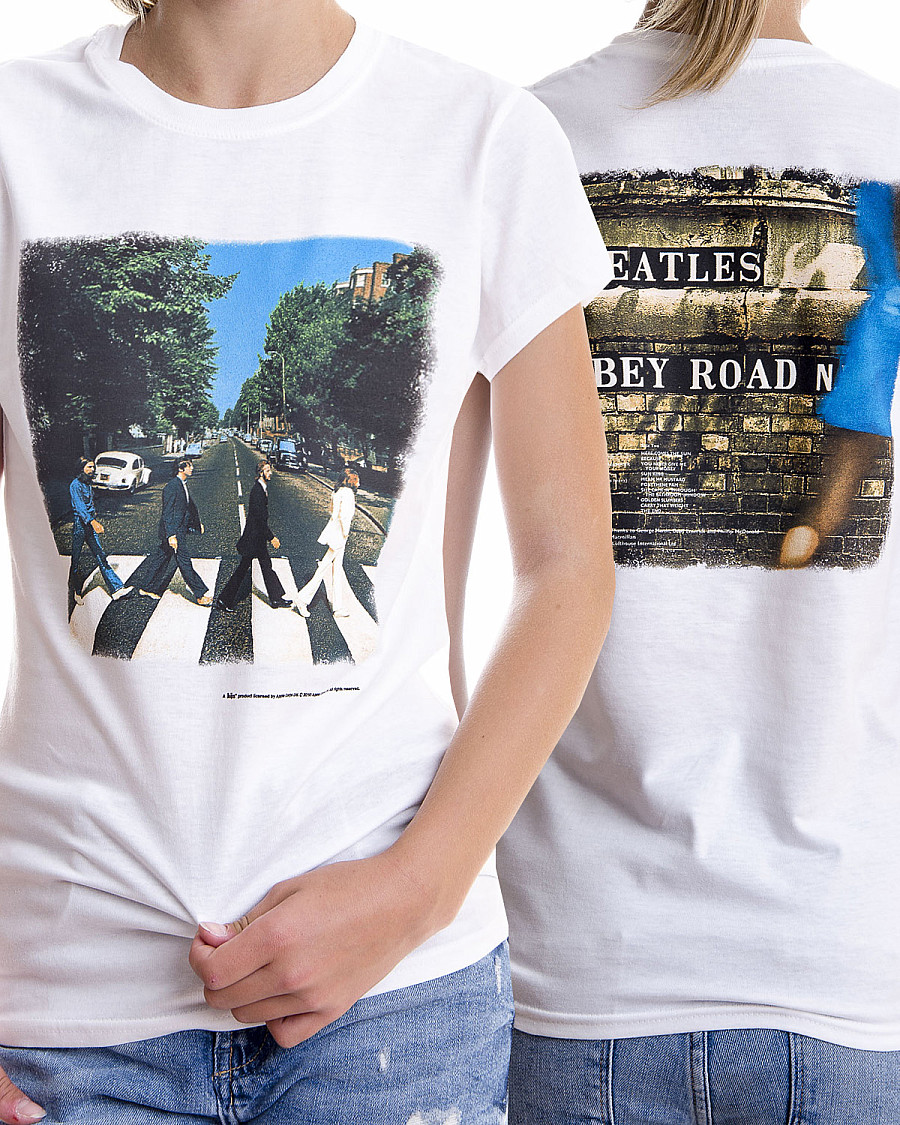 The Beatles tričko, Abbey Road White, dámské, velikost L