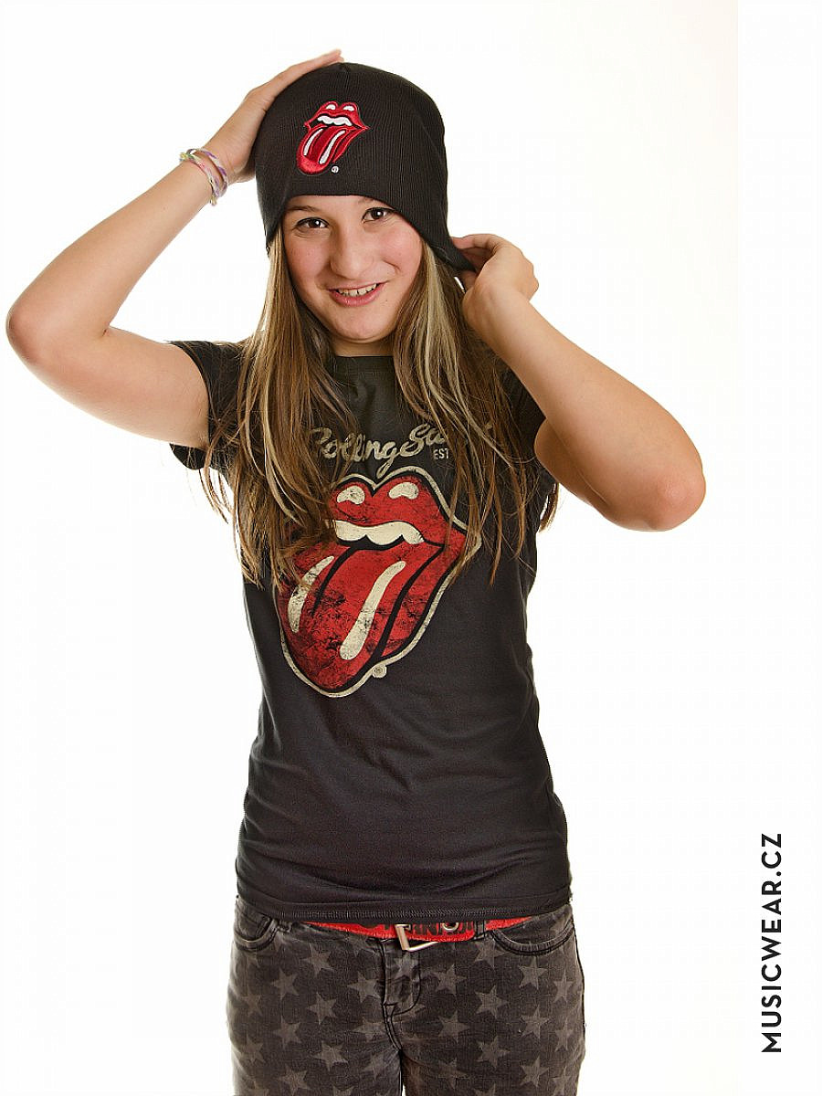 Rolling Stones tričko, Plastered Tongue, dámské, velikost XL