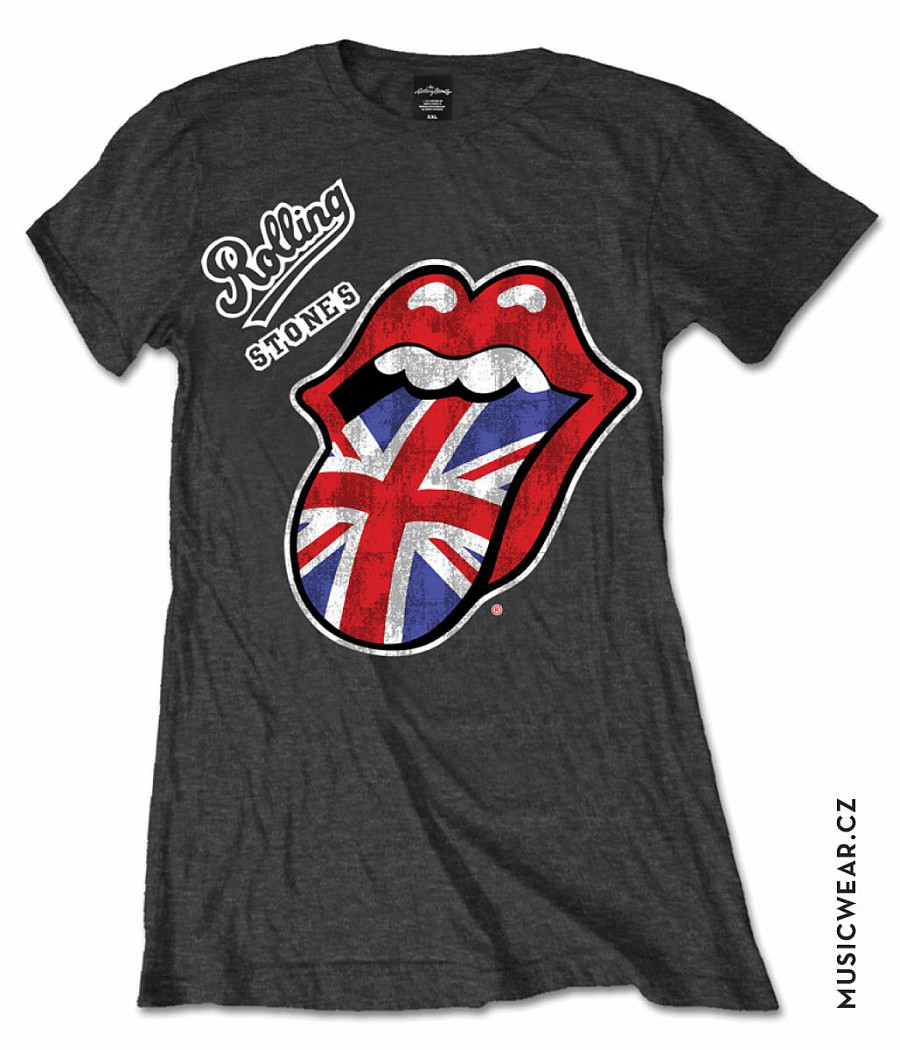 Rolling Stones tričko, Vintage British Tongue, dámské, velikost L