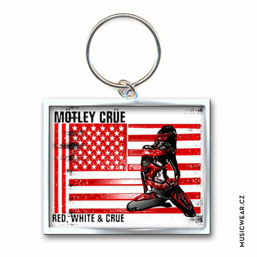 Motley Crue klíčenka, Red White &amp; Crue Logo