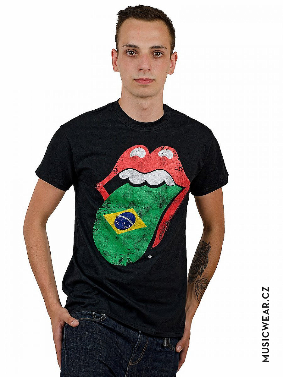 Rolling Stones tričko, Brazil Tongue, pánské, velikost L