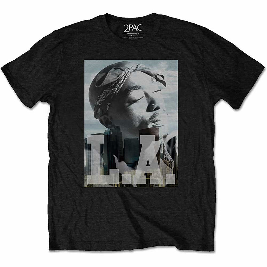 Tupac tričko, LA Skyline, pánské, velikost S