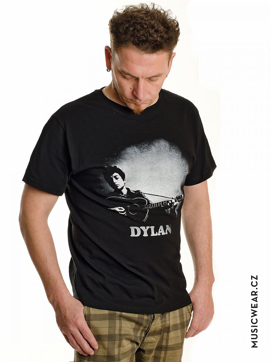 Bob Dylan tričko, Guitar &amp; Logo, pánské, velikost M