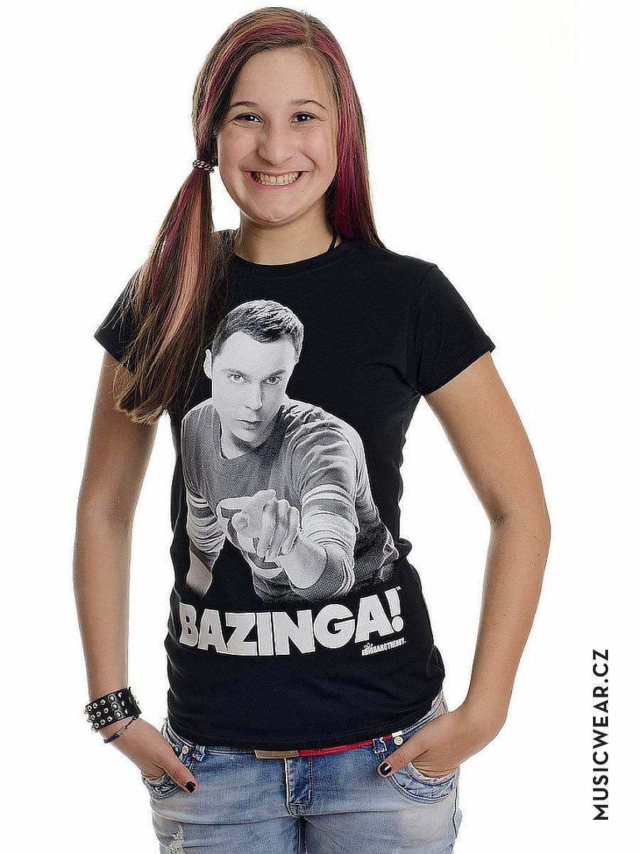 Big Bang Theory tričko, Sheldon Says BAZINGA! Girly, dámské, velikost M