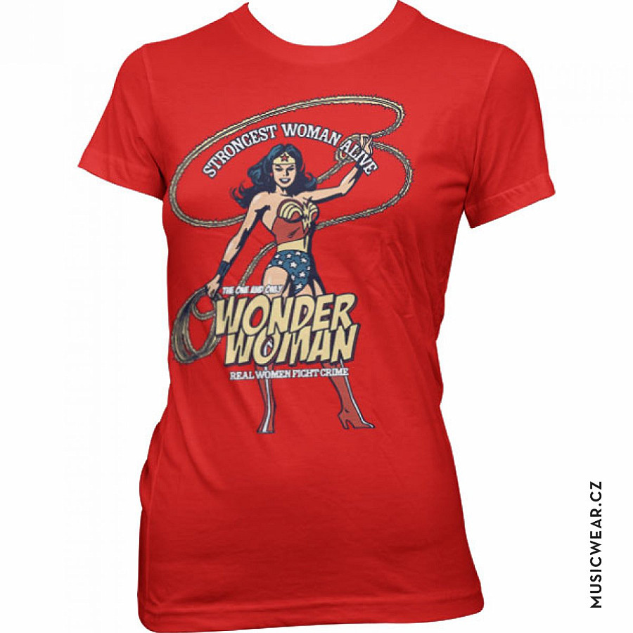 Wonder Woman tričko, Strongest Woman Alive Girly, dámské, velikost XL