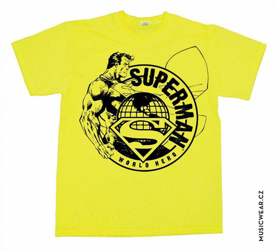 Superman tričko, World Hero Sketch, pánské, velikost S
