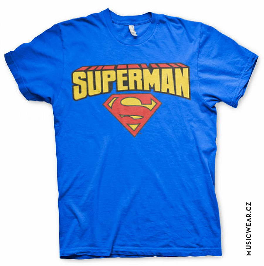 Superman tričko, Blockletter Logo, pánské, velikost XL