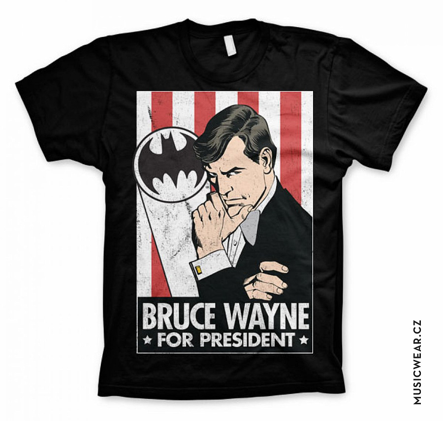 Batman tričko, Bruce Wayne For President, pánské, velikost S
