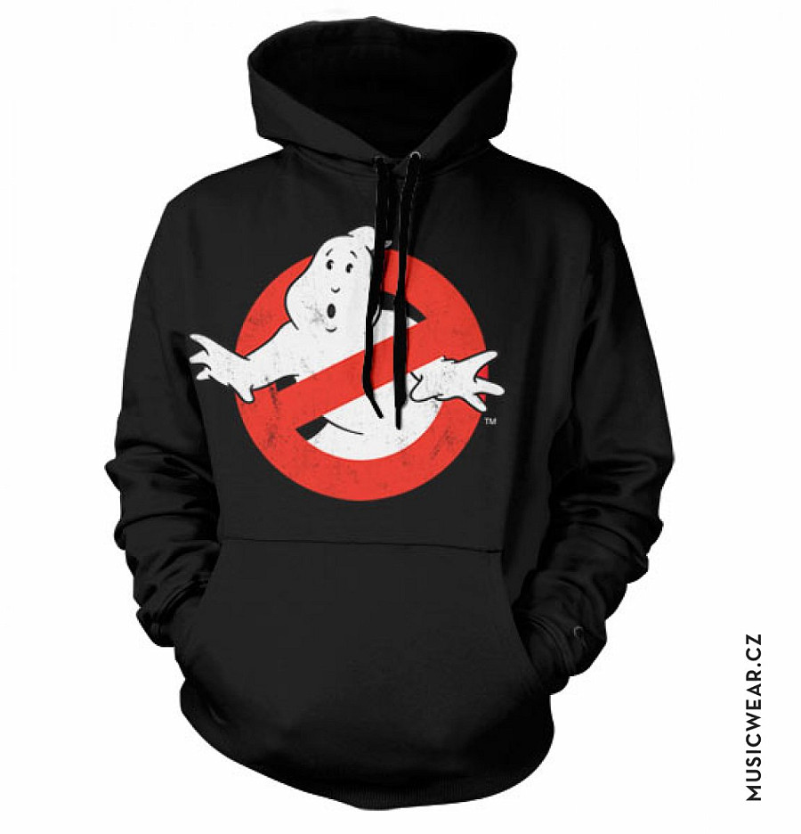 Ghostbusters mikina, Distressed Logo Hoodie, pánská, velikost L
