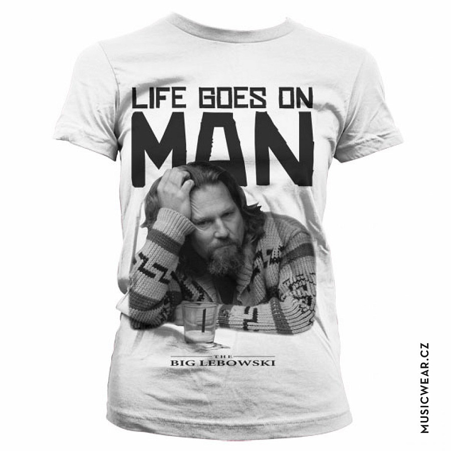 Big Lebowski tričko, Life Goes On Man Girly, dámské, velikost XL