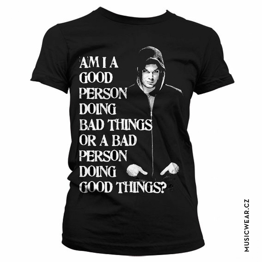Dexter tričko, A Bad Person Doing Good Things Girly, dámské, velikost XL