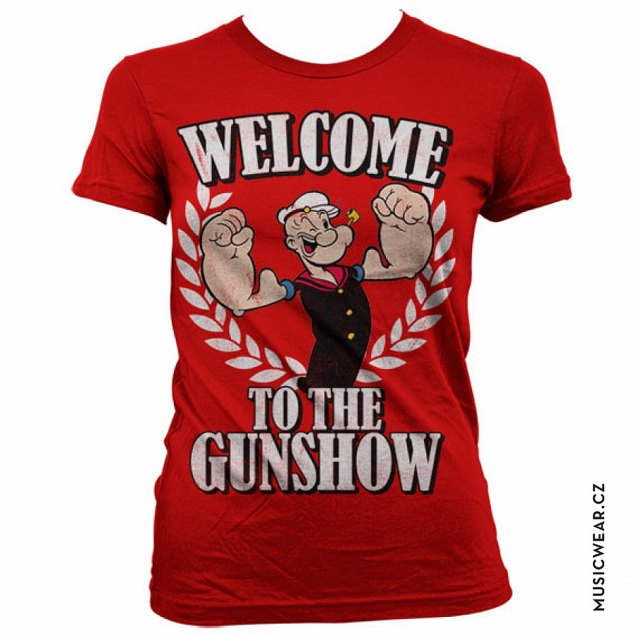 Pepek námořník tričko, Welcome To The Gunshow Girly, dámské, velikost XL