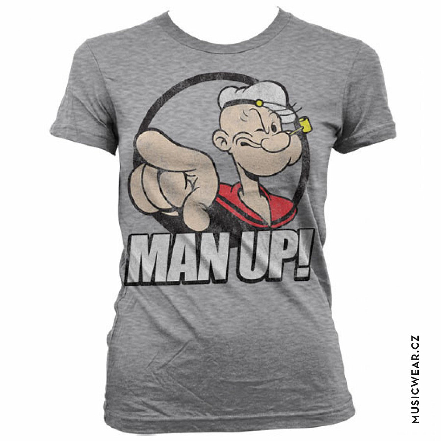Pepek námořník tričko, Man Up Girly, dámské, velikost S