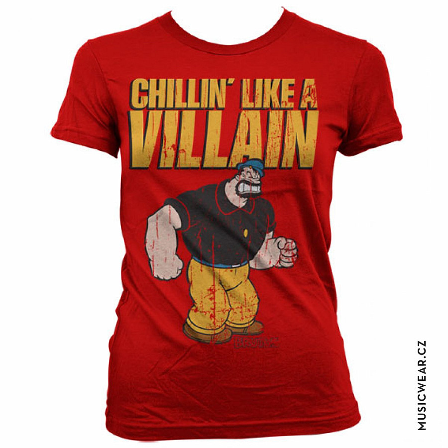 Pepek námořník tričko, Chillin Like A Villain Girly , dámské, velikost XL